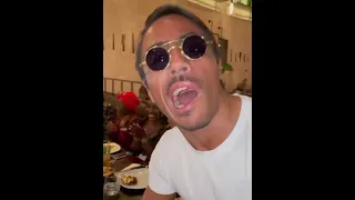 Saltbae feeds the hot girls  #shorts #saltbae #food