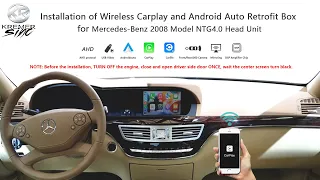 Installation of Wireless Carplay and AndroidAuto kSmart auto Box for Mercedes-Benz S W221 2008 Model