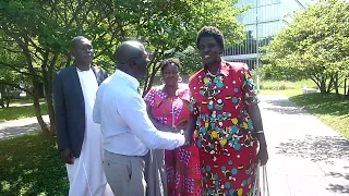 PROFESSOR EULOGE NKOUNKOU OFFICIAL SECRETARY GENERAL OF UNITED NATIONS WELCOMED OFFICIALS OF UGANDA