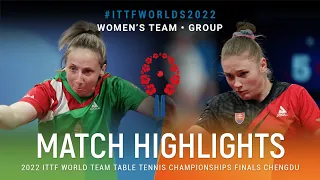 Highlights | Dora Madarasz (HUN) vs Tatiana Kukulkova (SVK) | WT Grps | #ITTFWorlds2022