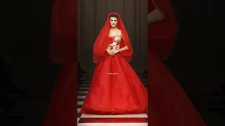 Blanca Padilla as a red bride for  Giorgio Armani FW 2023 ❤️✨ #blancapadilla #runway #bride