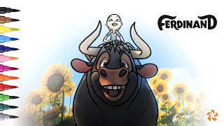 Ferdinand (film) - How to color Ferdinand and Nina - Coloring pages for children | Color & Kids TV