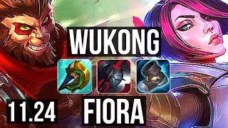 WUKONG vs FIORA (TOP) | 400+ games, 12/3/4, 800K mastery | NA Master | 11.24