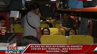 SONA: Bilang ng mga biyahero sa Araneta Center Bus Terminal, mas kakaunti ngayong taon