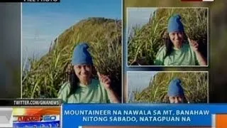 NTG: Mountaineer na nawala sa Mt. Banahaw nitong Sabado, natagpuan na