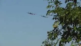 CWHM & BBMF Lancaster Flypast of Elvington - 07-Sep-2014