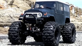 TAMIYA CR-01 LAND CRUISER 40 ROCK CRAWLING WITH COMPETITION TIRES