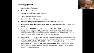 Boston Region MPO Board Meeting: April 30, 2020