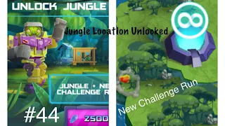 (Angry Birds Transformers) Gameplay ( # 44) of the Jungle Location + the NEW Challenge Run unlocked