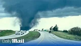 Terrifying videos show tornado sweeping across Nebraska town