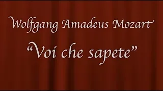 Wolfgang Amadeus Mozart "Voi che sapete" - KARAOKE