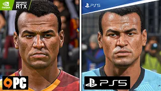 FIFA 22 PS5 vs PC 4K MAX SETTINGS - ICON PLAYER FACES - Next gen vs current gen