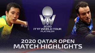 Hugo Calderano vs Simon Gauzy | 2020 ITTF Qatar Open Highlights (R16)