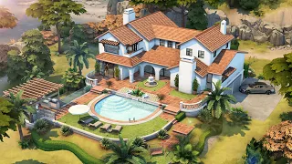 CALIENTE ESTATE | 4 Bdr + 5 Bth | Perfect Mediterranean Luxury Home | The Sims 4: CC Speed Build