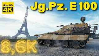 World of Tanks 9 Kills 8,6k damage Jagdpanzer E 100 | 4K Video | - My battle My rules