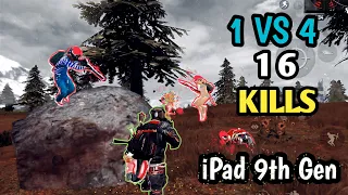 iPad 9th Generation BGMI Gameplay 1 VS 4 (iPAD 9th Gen 2022)  iPad 9th Generation PUBG Test 90fps