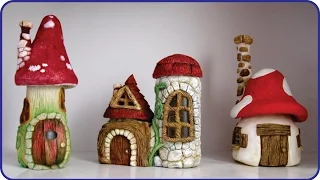 ❣DIY Faux Stones & Wood - Fairy House Jars❣