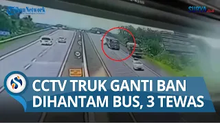 NGANTUK? Rekaman CCTV Detik-detik Bus Agra Mas Tabrak Truk Ngeban di Tol, 3 Orang Tewas