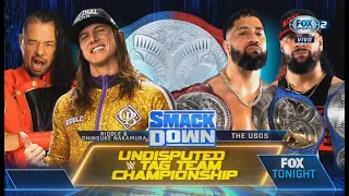 Nakamura & Riddle Vs The Usos: Campeonatos Unificados - WWE SmackDown Español Latino: 03/06/2022