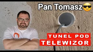 Jak zrobić tunel dla kabli pod telewizor wiszący na ścianie