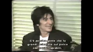 Rolling Stones Ronnie Wood interviews David Bowie, Italian TV 1987