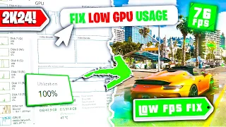 🔧How To Fix Low GPU Usage While Gaming & Boost FPS - 2024 ( Fix GPU Utilization )
