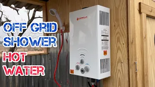 Off grid shower and Camplux Heater