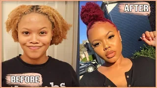 I Dyed My Hair!! Blonde to Burgundy/Red | Naturally Sunny