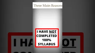 Necessary to Complete 100 % JEE syllabus❓