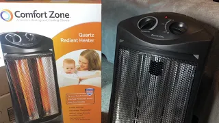 Comfort Zone Quartz Radiant Heater Product Review