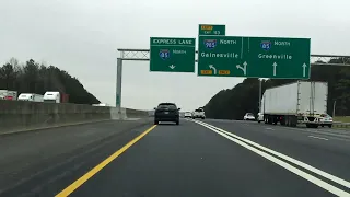 Interstate 85 - Georgia (Exits 113 to 120) northbound (Express Lanes)