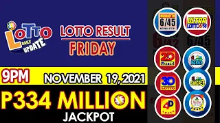 PCSO Lotto Results Today | Swertres Result Today 9PM November 19, 2021 3D EZ2 2D 4D Stl 6/58 LIVE