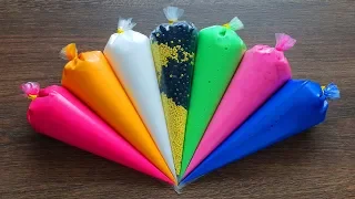 Making Slime Piping Bags - Satisfying Crunchy Slime #81