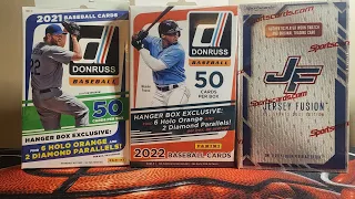 21,22 DONRUSS BASEBALL HANGERBOX AND JERSEY FUSION HIT! (ATLEAST A HIT TO ME)!
