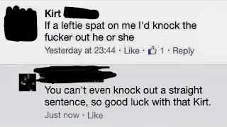 r/murderedbywords - DON'T SPIT ON KIRT, or else...