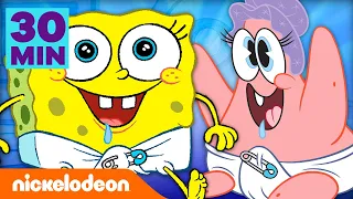 SpongeBob | Najsłodsze momenty z udziałem dzieci przez 30 min! | Nickelodeon Polska