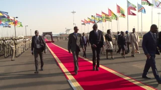 President Kagame and First Lady Jeannette Kagame arrive in Bamako for the Africa-France