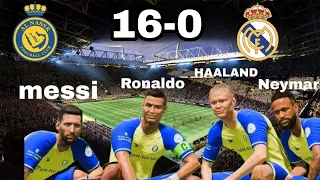 FIFA 23 - What happen if Ronaldo Messi neymar and mbappe All ⭐ play together  -Al NASSR 16-0 RMA