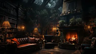 Relaxing Rain & Crackling Fireplace For Perfect Reading Retreat | Relaxing Atmosphere | White Noise