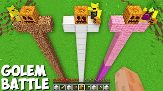 My family SPAWN TALLEST GOLEMS in Minecraft ! WHICH HIGH GOLEM IS BETTER ?