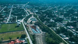 Sobrevuelo de supervisión del Tren Maya en Escárcega, Campeche