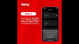 Hướng dẫn cài đặt Điểm truy cập mạng (APN) Wintel trên thiết bị IOS
