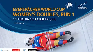 RELIVE - Women's Doubles Run 1 | EBERSPÄCHER Luge World Cup - Oberhof (GER)