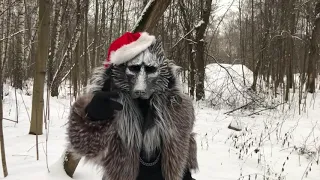 Новогодняя видео-открытка от Волка!