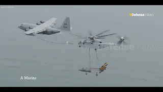 Check Out This Marine CH-53K Carrying An F-35C While Refueling From A KC-130T