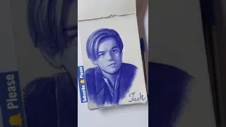 Titanic Movie Actor-Actress Drawing with Ball Pen❤️🤩😍#shorts#art#drawing#titanic#titanicmovie