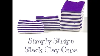 Simple Stripe Stack Polymer Clay Cane Tutorial