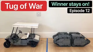 TUG OF WAR! Lego Technic Tank vs Golf Buggy! Winner stays on Series! Episode 12! 4K
