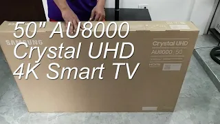 Samsung 50" AU8000 Crystal UHD 4K Smart TV Unboxing and Set Up