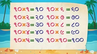 Table of 10 in Gujarati | 10 ગુજરાતી ઘડિયા | Multiplication Tables Gujarati | Pre School Learning